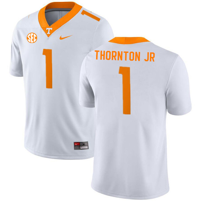 Tennessee Volunteers #1 Dont'e Thornton Jr. College Football Jerseys Stitched Sale-White